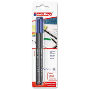 ROTULADOR PUNTA FIBRA EDDING 1200 AZUL BLÍSTER 2 UD.                                                