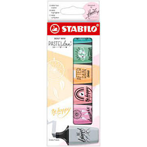 ROTULADOR FLUORESCENTE STABILO MINI PASTEL LOVE ESTUCHE 6 COLORES SURTIDOS                          