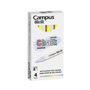 ROTULADORES TIZA LÍQUIDA CAMPUS CHALK AMARILLO NEÓN 4 UD.                                           