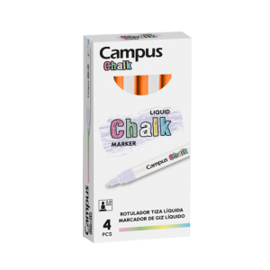 ROTULADORES TIZA LÍQUIDA CAMPUS CHALK NARANJA NEÓN 4 UD.                                            
