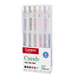 BOLÍGRAFO TINTA GEL CAMPUS CANDY ESTUCHE 6 UD.                                                      