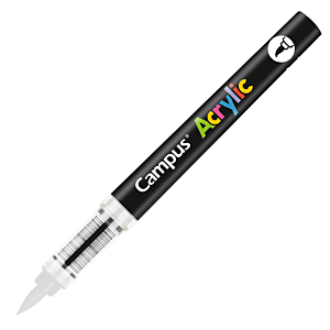 ROTULADORES ACRÍLICOS CAMPUS ACRYLIC PUNTA PINCEL CAJA 8 UD. BLANCO                                 