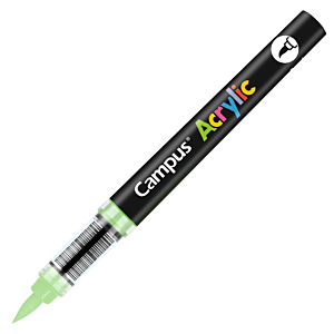 ROTULADORES ACRÍLICOS CAMPUS ACRYLIC PUNTA PINCEL CAJA 8 UD. VERDE CLARO                            