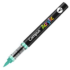 ROTULADORES ACRÍLICOS CAMPUS ACRYLIC PUNTA PINCEL CAJA 4 UD. VERDE OSCURO                           