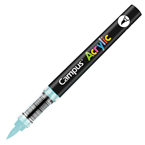 ROTULADORES ACRÍLICOS CAMPUS ACRYLIC PUNTA PINCEL CAJA 8 UD. AZUL PASTEL                            