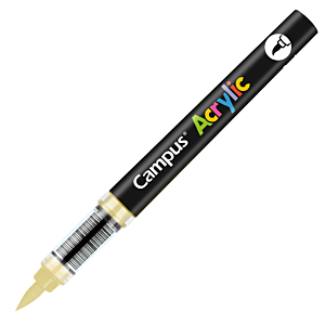ROTULADORES ACRÍLICOS CAMPUS ACRYLIC PUNTA PINCEL CAJA 8 UD. OCRE CLARO                             