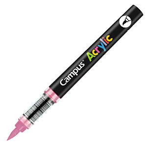 ROTULADORES ACRÍLICOS CAMPUS ACRYLIC PUNTA PINCEL CAJA 8 UD. ROSA MEDIO                             