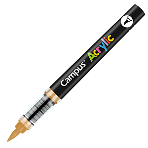 ROTULADORES ACRÍLICOS CAMPUS ACRYLIC PUNTA PINCEL CAJA 8 UD. OCRE                                   