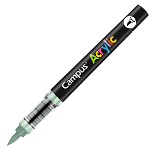 ROTULADORES ACRÍLICOS CAMPUS ACRYLIC PUNTA PINCEL CAJA 8 UD. VERDE LICHEN                           