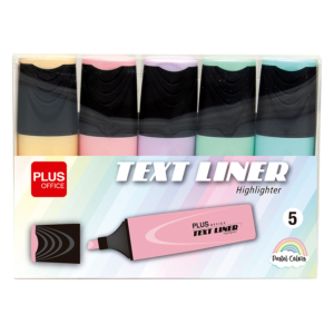 MARCADOR FLUORESCENTE PLUS OFFICE TEXTLINER 3.2 PASTEL SURTIDOS/BLÍSTER 5 UD                        