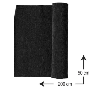 PAPEL CRESPÓN CAMPUS UNIVERSITY 0,5 X 2 M. 10 H. NEGRO