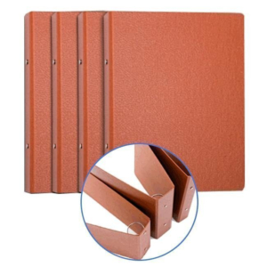 CARPETA CARTÓN CUERO MARIOLA FOLIO NATURAL 2 ANILLAS 40 MM. MARRÓN BRILLO REF. 0182-N