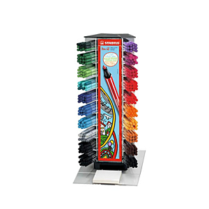 ROTULADOR PUNTA FIBRA STABILO PEN-68 COLORES SURTIDOS EXPOSITOR 240 UD.                             