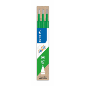 RECAMBIO BOLÍGRAFO PILOT FRIXION BALL VERDE BLÍSTER 3 UD.                                           