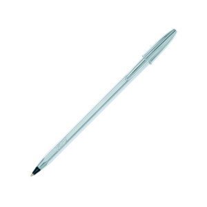 BOLÍGRAFO TINTA ACEITE BIC CRISTAL PLATA TINTA NEGRA                                                
