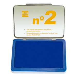 ALMOHADILLAS PARA SELLAR PLUS OFFICE Nº 2 AZUL 80X120MM