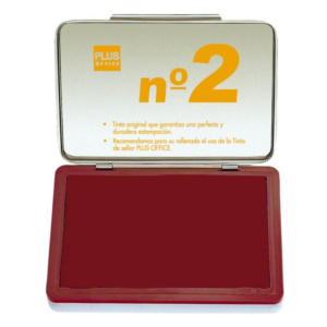 ALMOHADILLAS PARA SELLAR PLUS OFFICE Nº 2 ROJO 80X120MM