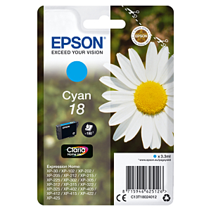 EPSON EXPRESSION HOME XP-102/205/305/405 CARTUCHO CIAN Nº18