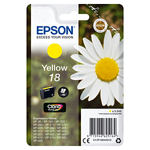 EPSON EXPRESSION HOME XP-102/205/305/405 CARTUCHO AMARILLO Nº18