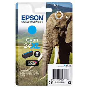 EPSON CLARIA PHOTO HD INK CARTUCHO CIAN 24XL EXPRESSION PHOTO XP-760/950