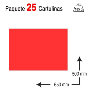 CARTULINA GUARRO IRIS 50 X 65 CM. 185 G. ROJO REF. 40228