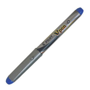 PLUMA PILOT V-PEN SILVER TINTA LÍQUIDA AZUL