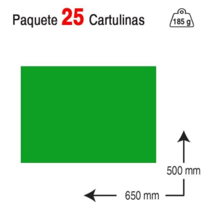 CARTULINA GUARRO IRIS 50 X 65 CM. 185 G. VERDE BILLAR REF. 40238