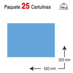 CARTULINA GUARRO IRIS 50 X 65 CM. 185 G. AZUL CIELO REF. 40232