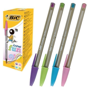 BOLÍGRAFO BIC FUN FASHION COLOUR TINTA BASE DE ACEITE 4 COLORES SURTIDOS REF. 895793