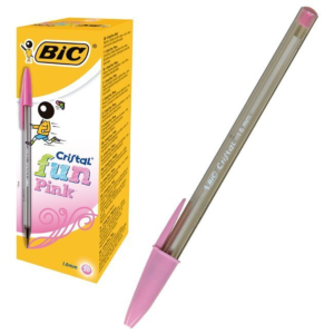 BOLÍGRAFO BIC FUN FASHION COLOUR TINTA BASE DE ACEITE ROSA REF. 929056