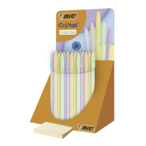 EXPOSITOR BOLÍGRAFO BIC CRISTAL PASTEL 20 UNID. 5 COLORES SURTIDOS