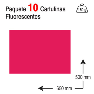 CARTULINA MARGOK 50 X 65 CM. 160 G. ROSA FLUORESCENTE