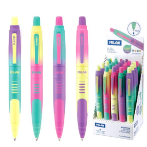 EXPOSITOR BOLÍGRAFO MILAN COMPACT SUNSET TINTA BASE DE ACEITE 20 UNID. COLORES SURTIDOS