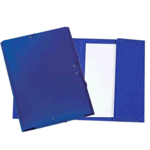 CARPETA CARTÓN GOFRADO FOLIO CON GOMAS Y SOLAPAS AZUL REF. 15843