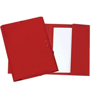 CARPETA CARTÓN GOFRADO FOLIO CON GOMAS Y SOLAPA ROJO REF. 15844