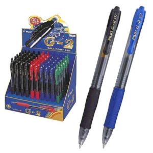EXPOSITOR BOLÍGRAFO PILOT G-2 TINTA GEL 60 UNID. 4 COLORES SURTIDOS