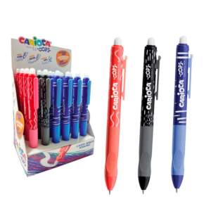 EXOSITOR BOLÍGRAFO CARIOCA OOPS TINTA BORRABLE 24 UNID. 3 COLORES SURTIDOS