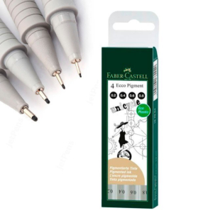 ROTULADOR CALIBRADO FABER CASTELL ECCO PIGMENT 4 UNID. REF. 167004
