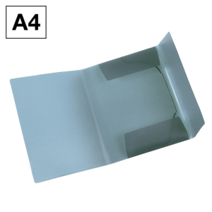 CARPETA PLUS OFFICE A4 PP GOMAS Y SOLAPAS AZUL GRISACEO                                             