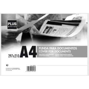 FUNDAS PARA DOCUMENTOS PLUS OFFICE A4 TRANSPARENTE                                                  