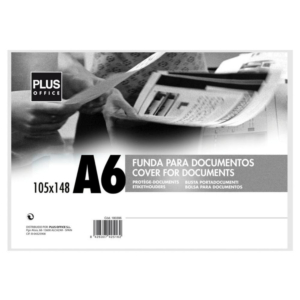 FUNDAS PARA DOCUMENTOS PLUS OFFICE A6 TRANSPARENTE                                                  