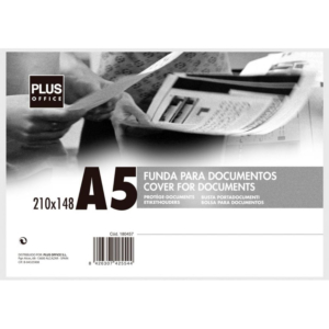 FUNDAS PARA DOCUMENTOS PLUS OFFICE A5 TRANSPARENTE                                                  