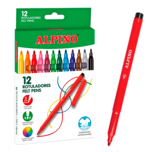 ROTULADOR ALPINO STANDARD TINTA LAVABLE 12 COLORES SURTIDOS REF. AR001002N