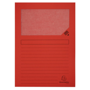 SUBCARPETA VENTANA A4 EXACOMPTA 120G ROJO                                                           