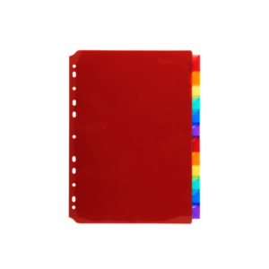 SEPARADOR A4 EXACOMPTA PP 12 PESTAÑAS TRANSLUCIDO                                                   