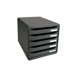 MÓDULO ARCHIVADOR EXACOMPTA 5 CAJONES VERTICAL NEGRO                                                