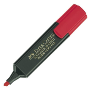 ROTULADOR FLUORESCENTE FABER CASTELL ROJO REF. 48