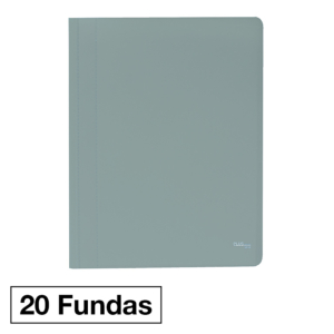 CARPETA FLEXIBLE PLUS OFFICE A4 PP GRIS MANHATTAN 20 FUNDAS                                         