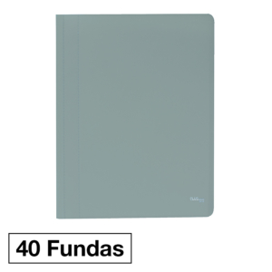 CARPETA FLEXIBLE PLUS OFFICE A4 GRIS MANHATTAN 40 FUNDAS                                            
