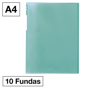 CARPETA PLUS OFFICE 6010 A4 PP 10 FUNDAS VERDE CLARO                                                